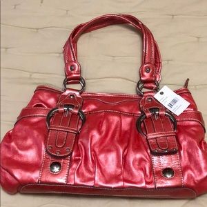 Kathy Van Zeeland candy apple pearl red purse